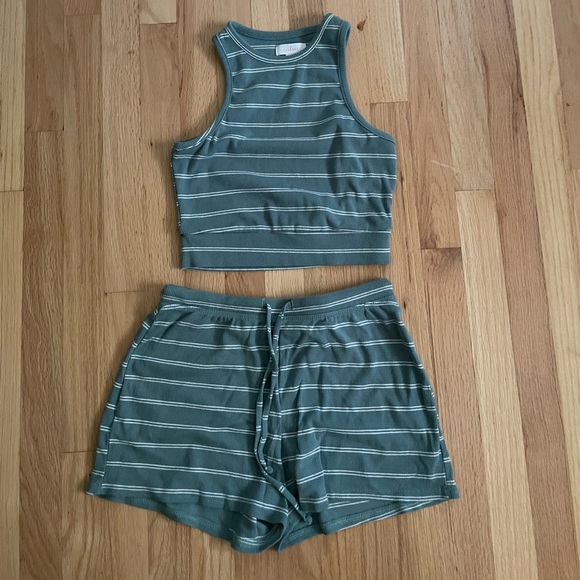 Teal Striped Knit Set size s - Picture 1 of 1